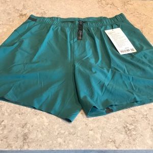 Lululemon Teal Surge Shorts, 6”, lined